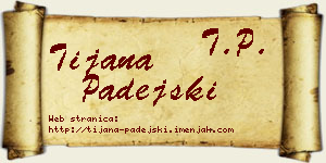 Tijana Padejski vizit kartica